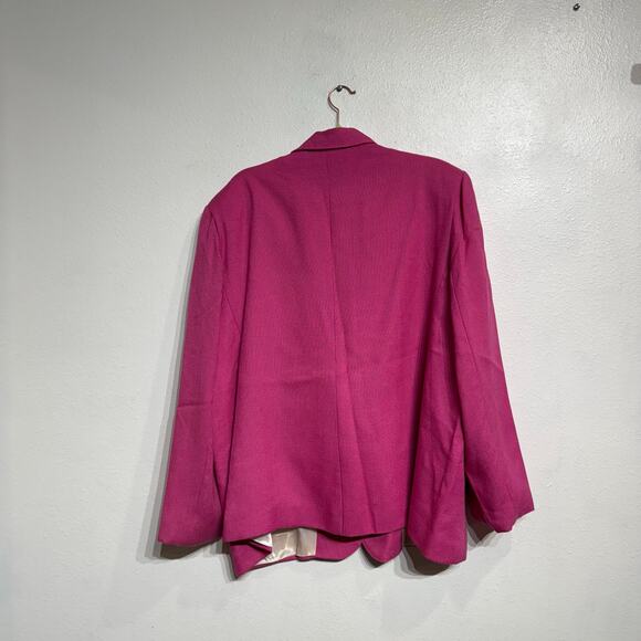 Chad Stevens Hot Pink 2-Piece Vintage Skirt Suit Sz 24W - Picture 7 of 11
